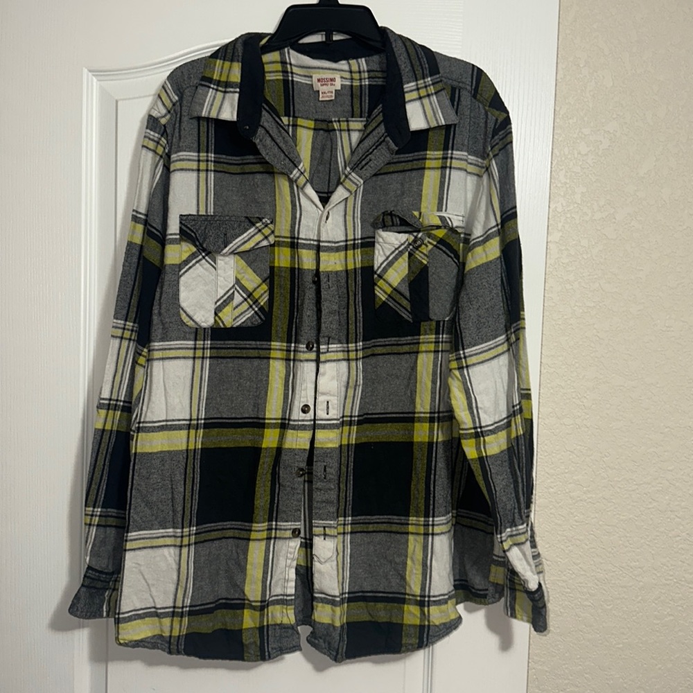 MENS XXL YELLOW FLANNEL